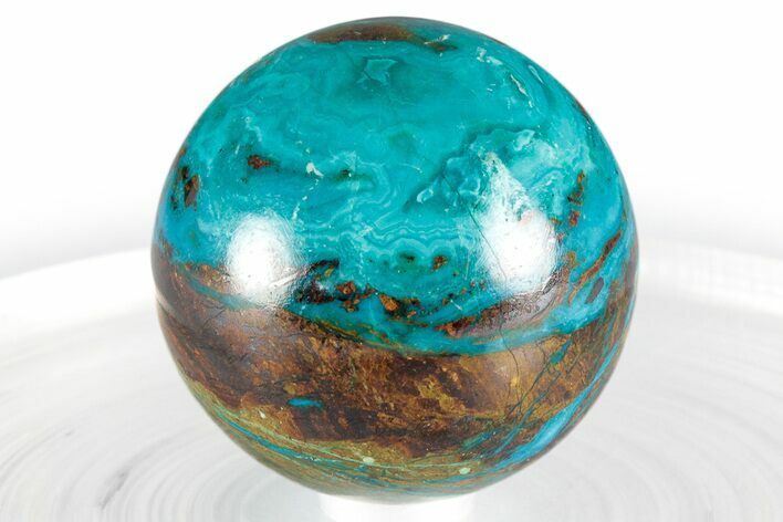 Atacama Blue Opal (Chrysocolla & Opal) Sphere - Chile #352165